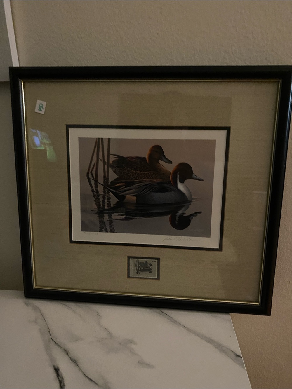 Artisan Duck Pair Print in Black and Brown Tones